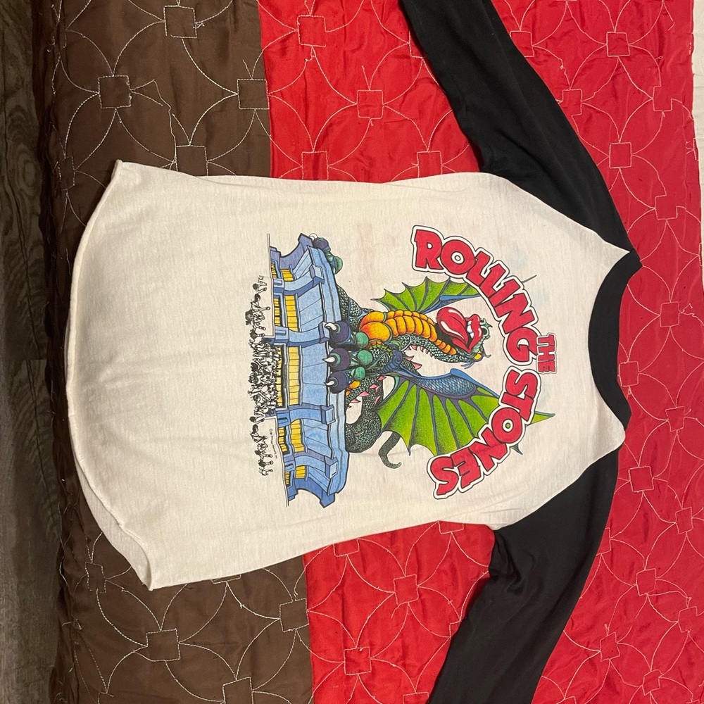 1981 RARE The Rolling Stones ZZ Top Fabulous Thunderbirds Concert Jerseyshirt
